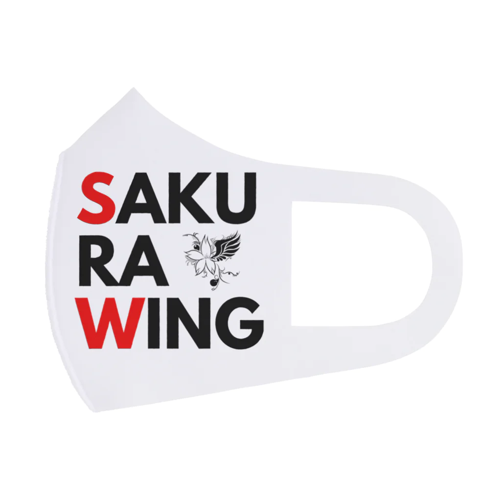 SAKURA WING LLC.のSAKURA WING 赤＆黒文字 フルグラフィックマスク