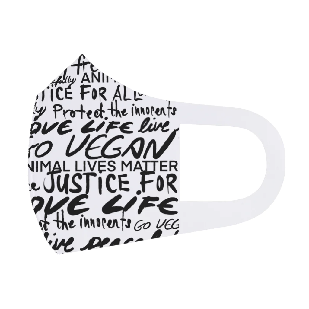 Niea999’s プチハッピー shopのLove life, go vegan Face Mask