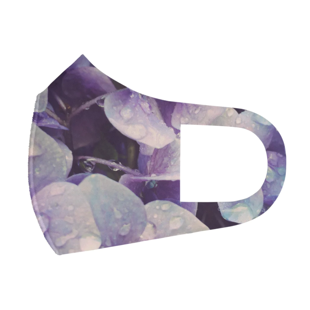 leafandcatの6月と紫陽花 フルグラフィックマスク