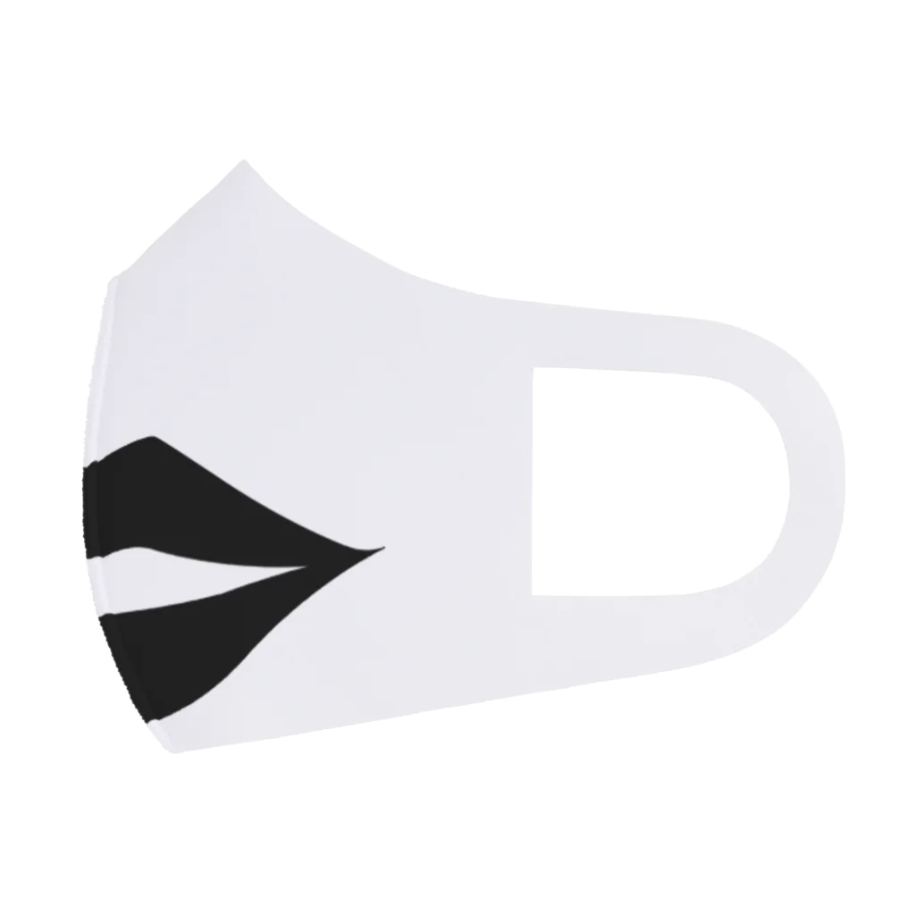 多摩市民のセクシー唇マスク(ブラック) フルグラフィックマスク