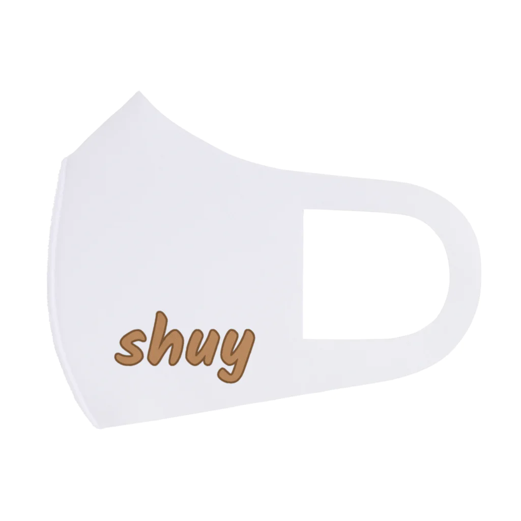 SHUY Officialの【監督プロデュース】ブラウンデザインロゴ フルグラフィックマスク