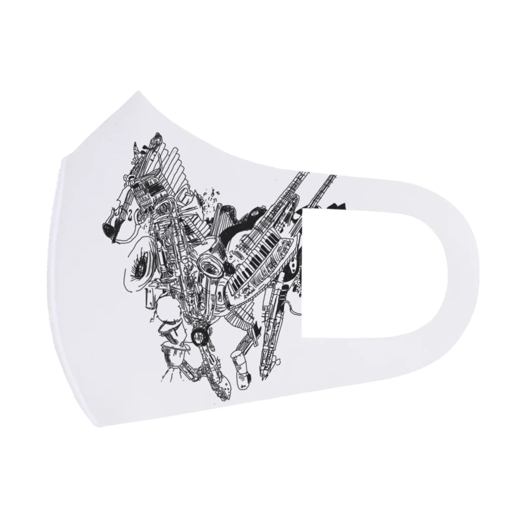 thoroughbred horseの楽器馬 フルグラフィックマスク