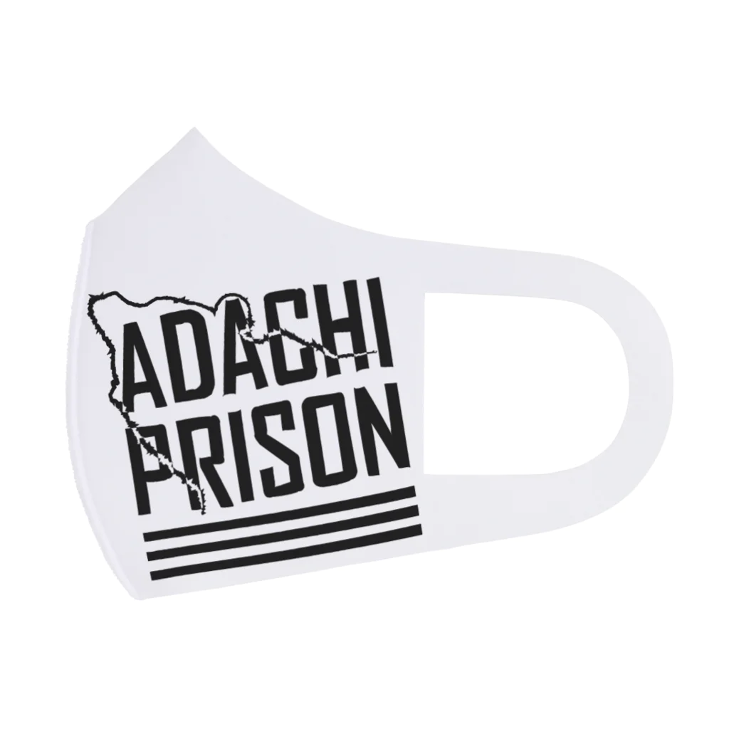 ayebee's experimental items SUZURI店のADACHI PRISON MASK LAERGE LOGO フルグラフィックマスク