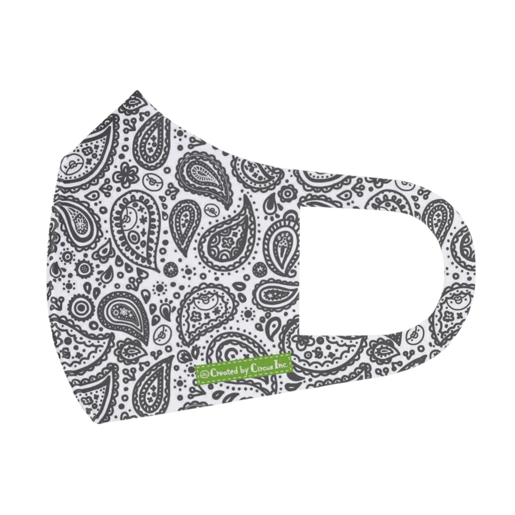 TSUBAME WORKSのPaisley/green Face Mask