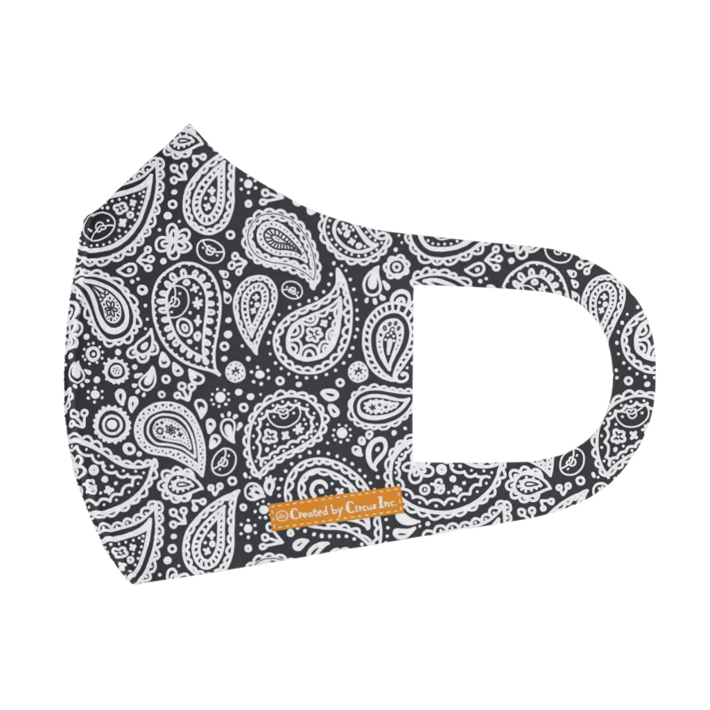 TSUBAME WORKSのPaisley Black/orange フルグラフィックマスク