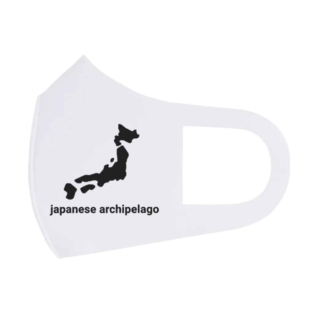 歯車デザインの日本列島 japan japanese Face Mask