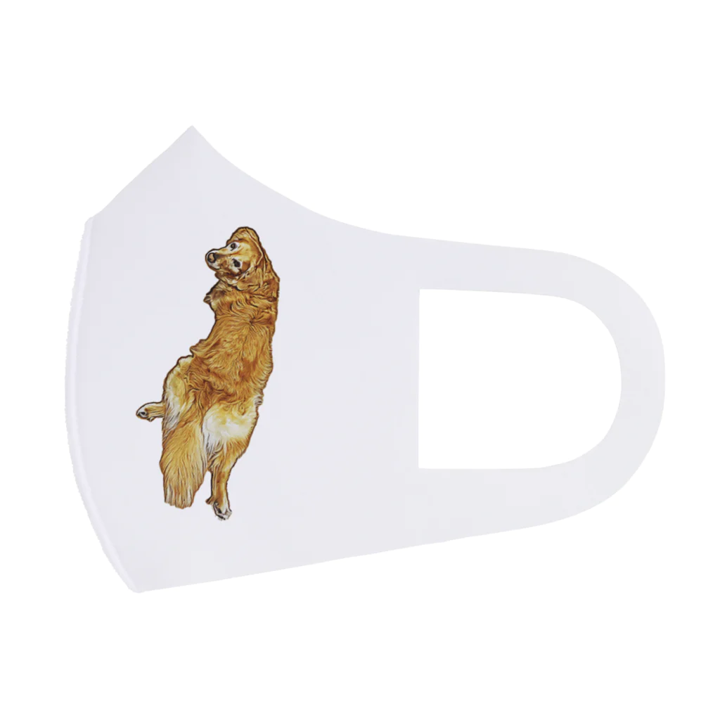 flatcoatedretrieverのgolden retriever Face Mask