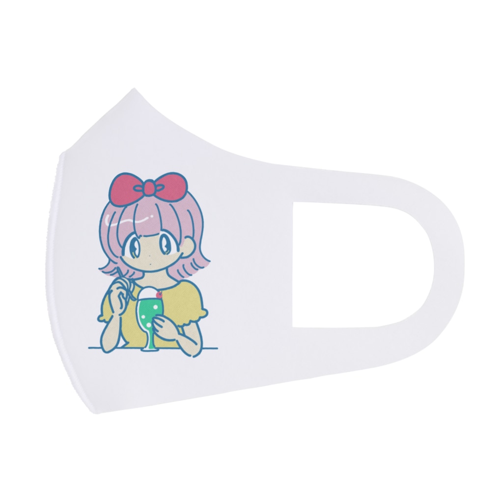 微々子(Viviko)のクリームソーダでひといき Face Mask