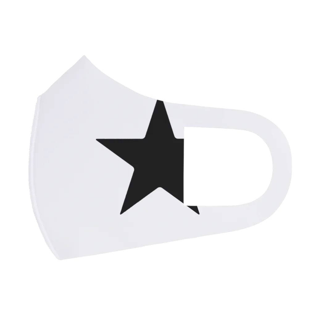 TAKAYA シンプルイラストのBLACK STAR フルグラフィックマスク