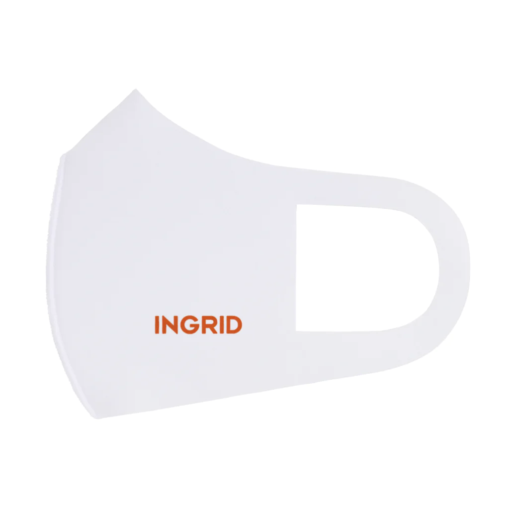 INGRIDのINGRIDオレンジロゴ フルグラフィックマスク