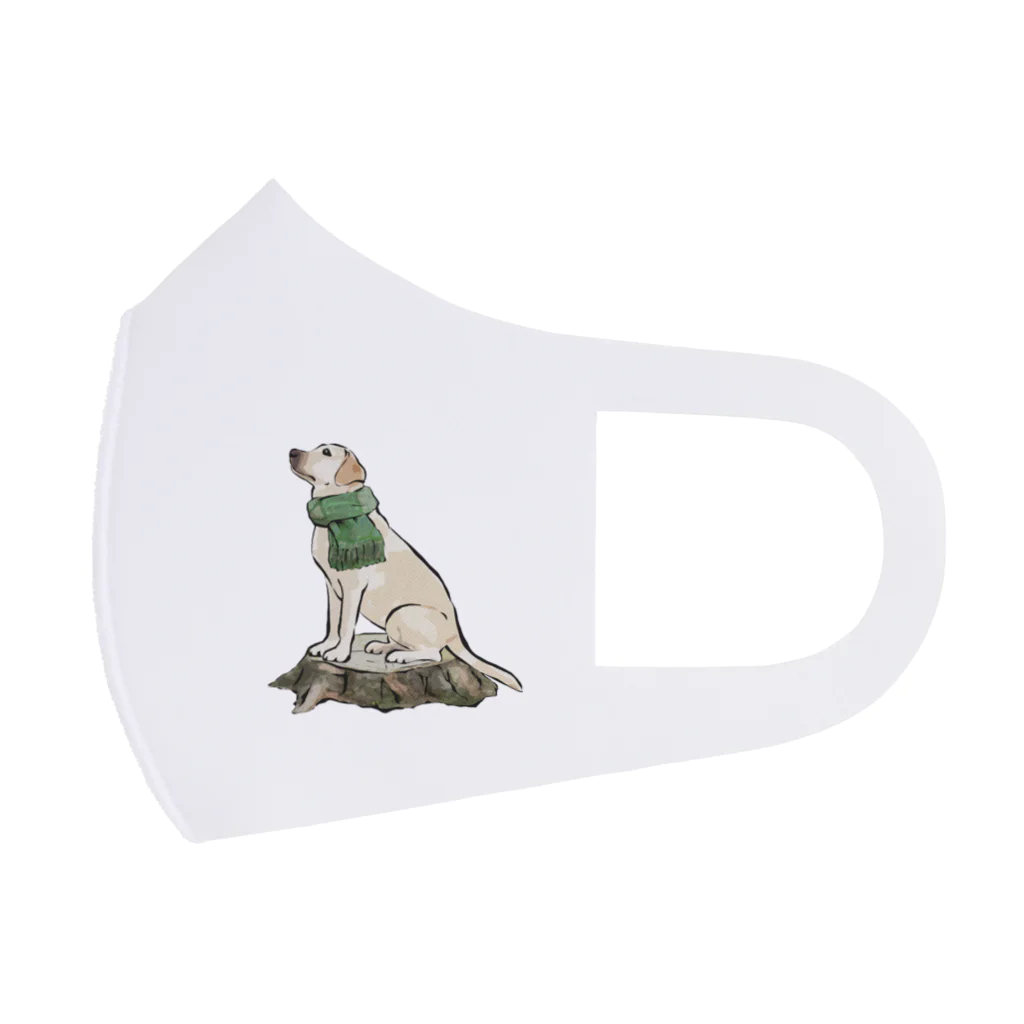 犬グッズの店しえるぶるーのマフラー犬　ラブラドルレトリバー フルグラフィックマスク