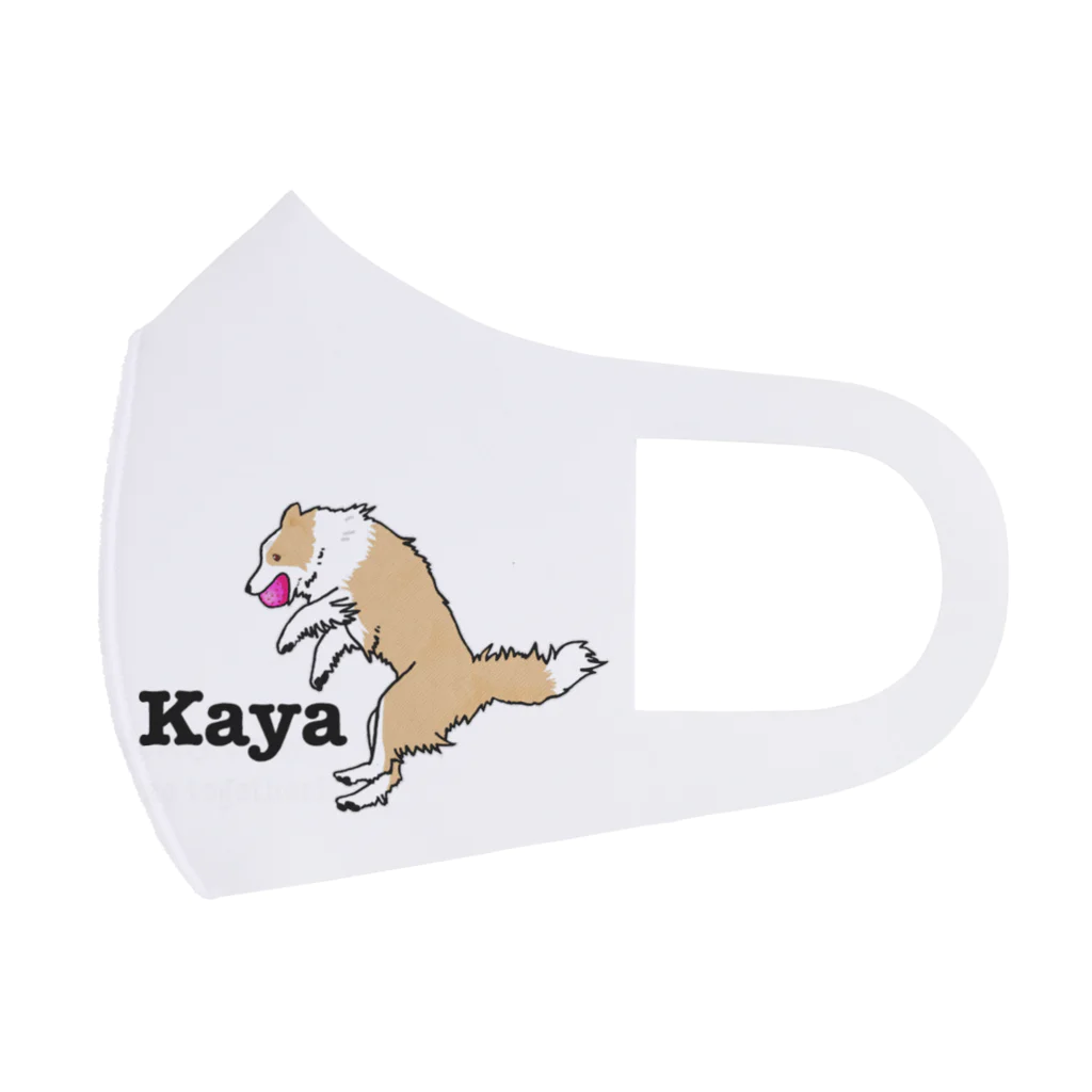 Rio-art-cafeのボーダーコリー　Kaya Face Mask