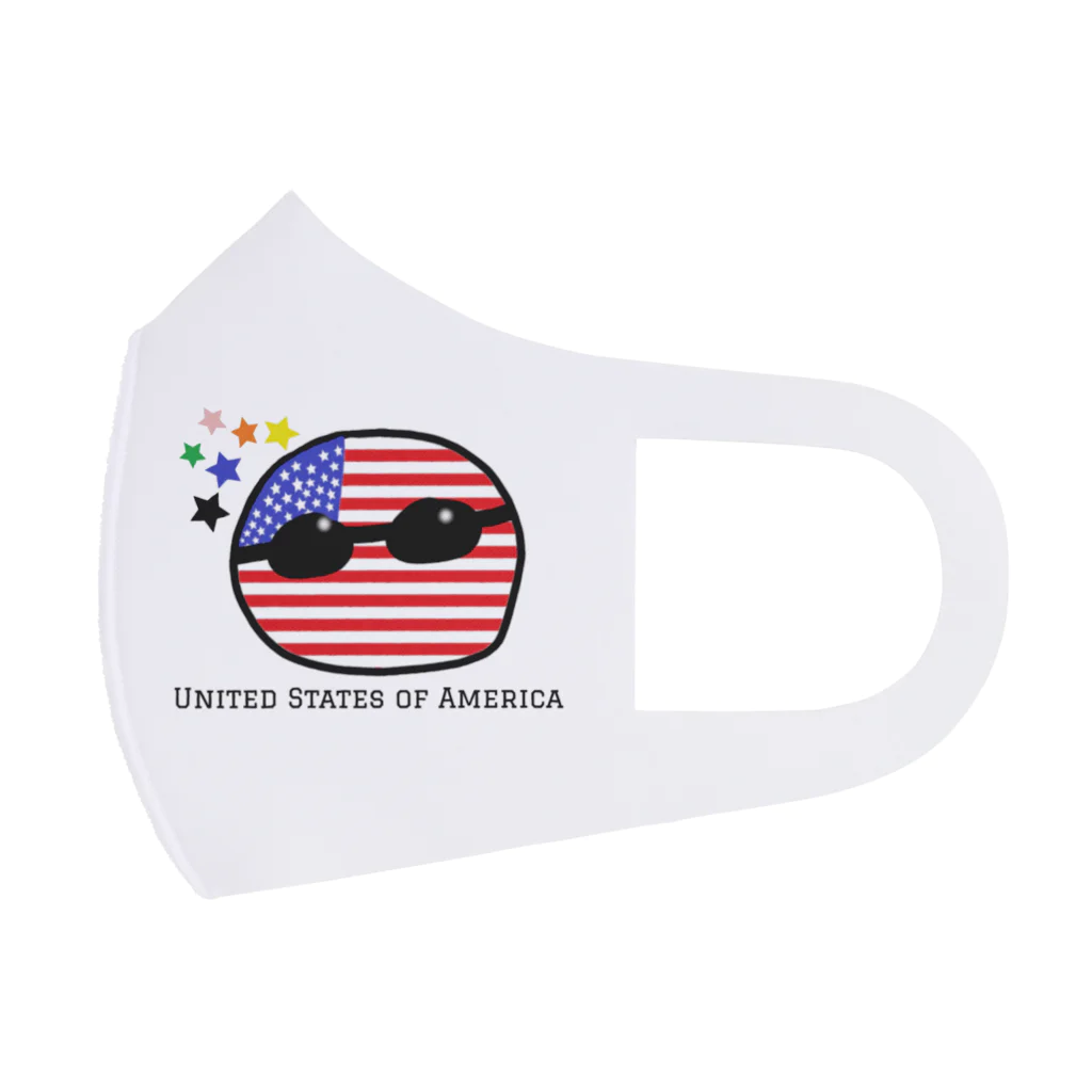 ポーランドボールSHOPのあめりか（United States of America） Face Mask