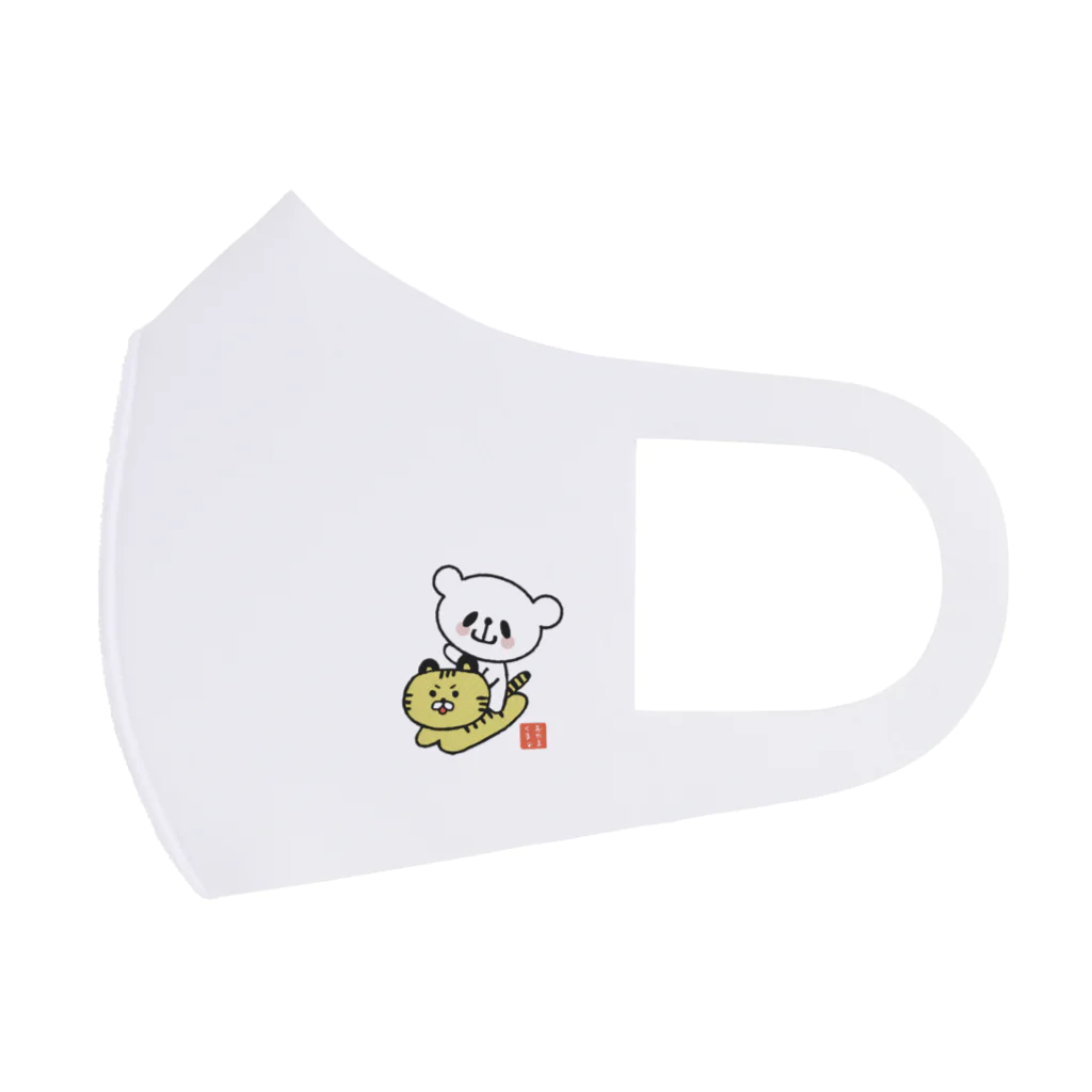 おやまくまオフィシャルWEBSHOP:SUZURI店のおやまくまとトラさん Face Mask