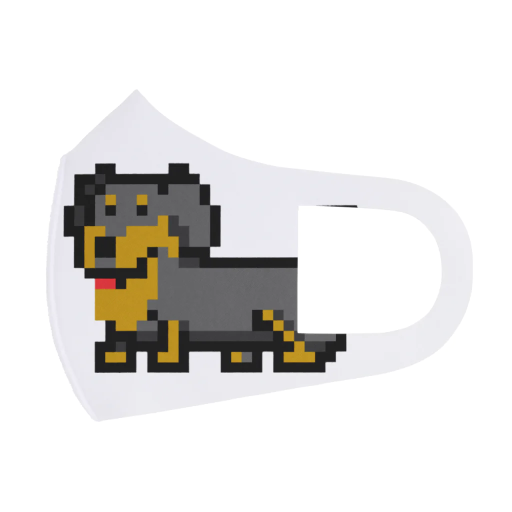 たばちひらんどのおみせのドット絵犬（ミニチュアダックス） フルグラフィックマスク