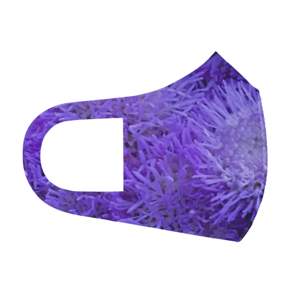piroskaのふわふわ紫色の花 フルグラフィックマスク