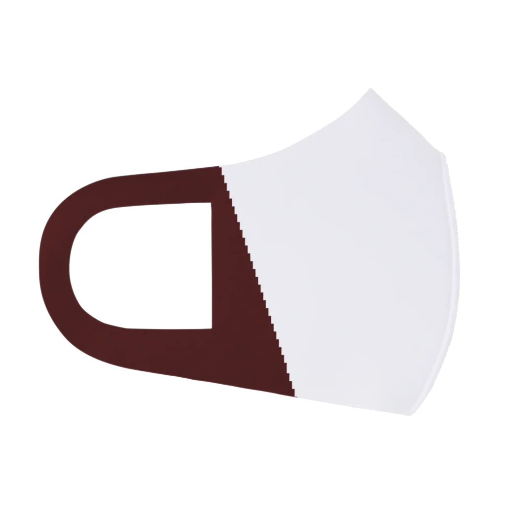 丸野 マキゾノのメープル(ホワイト/ブラウン) フルグラフィックマスク