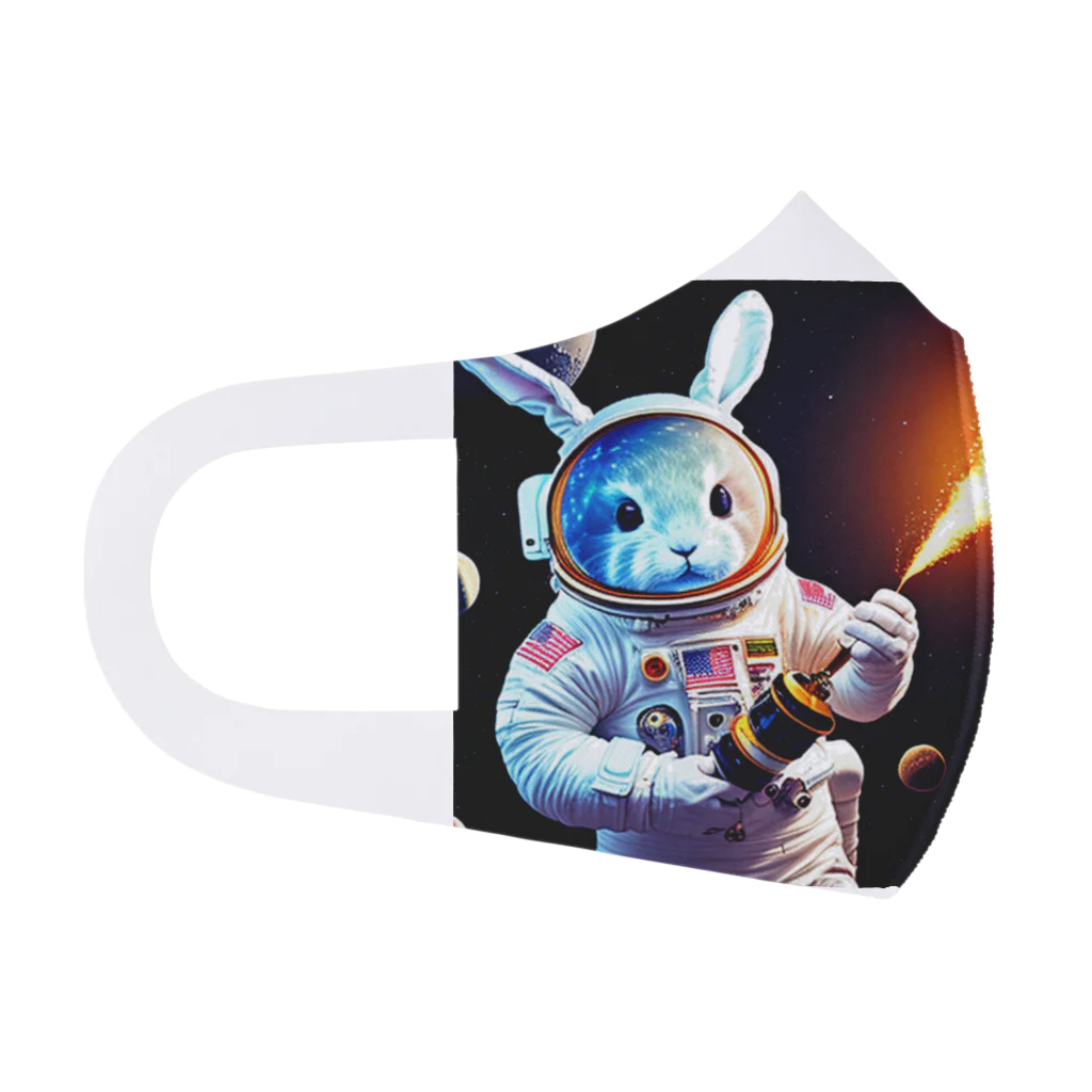 spaceinudogのspace usagi rabbit3 Face Mask