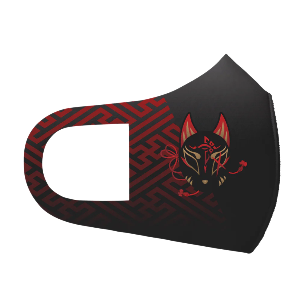 PocotyのXINOBI黒狐マスク フルグラフィックマスク