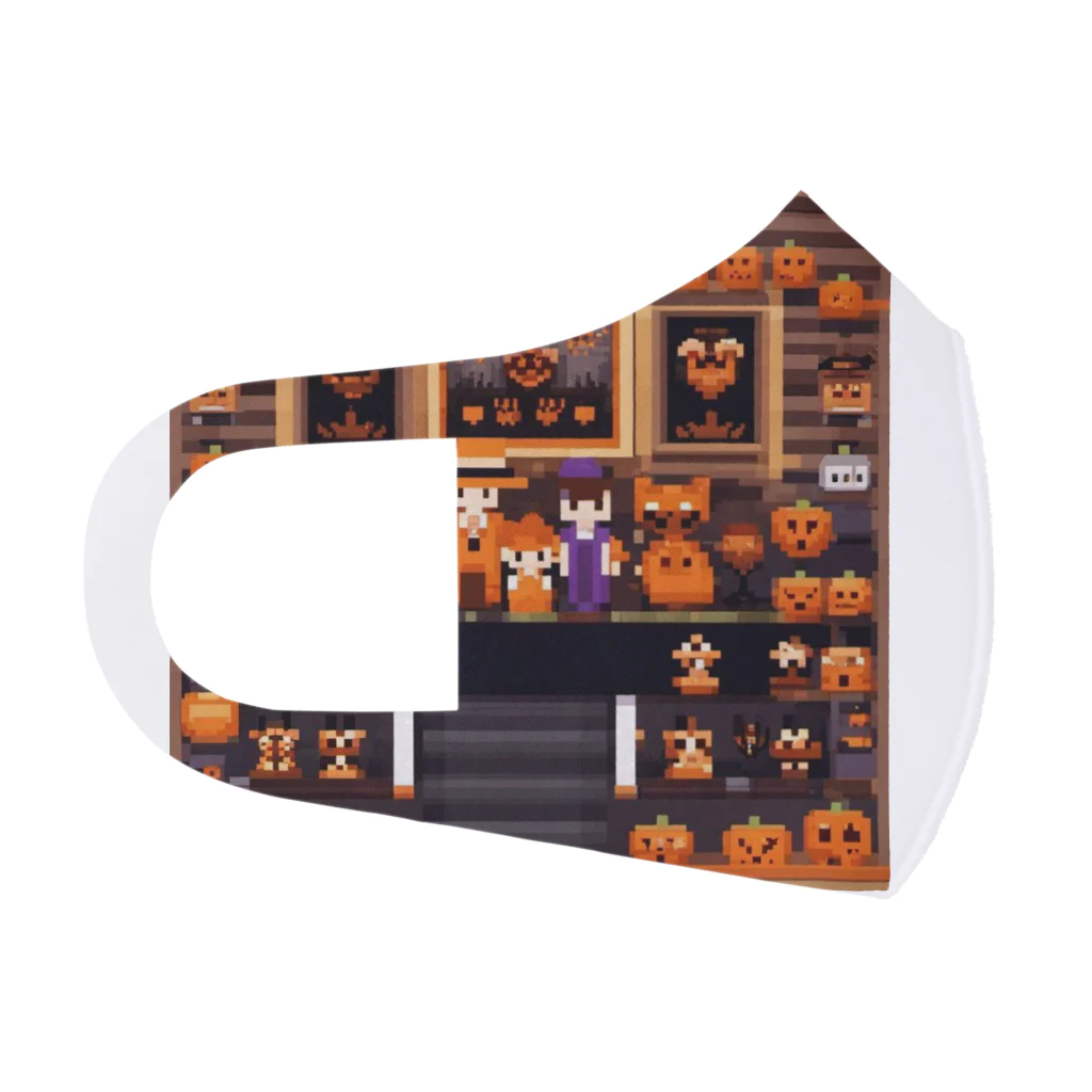 毎日がにゃんとも幸せ マサッチShopのハロウィンパーチー4　ドット絵風 Face Mask