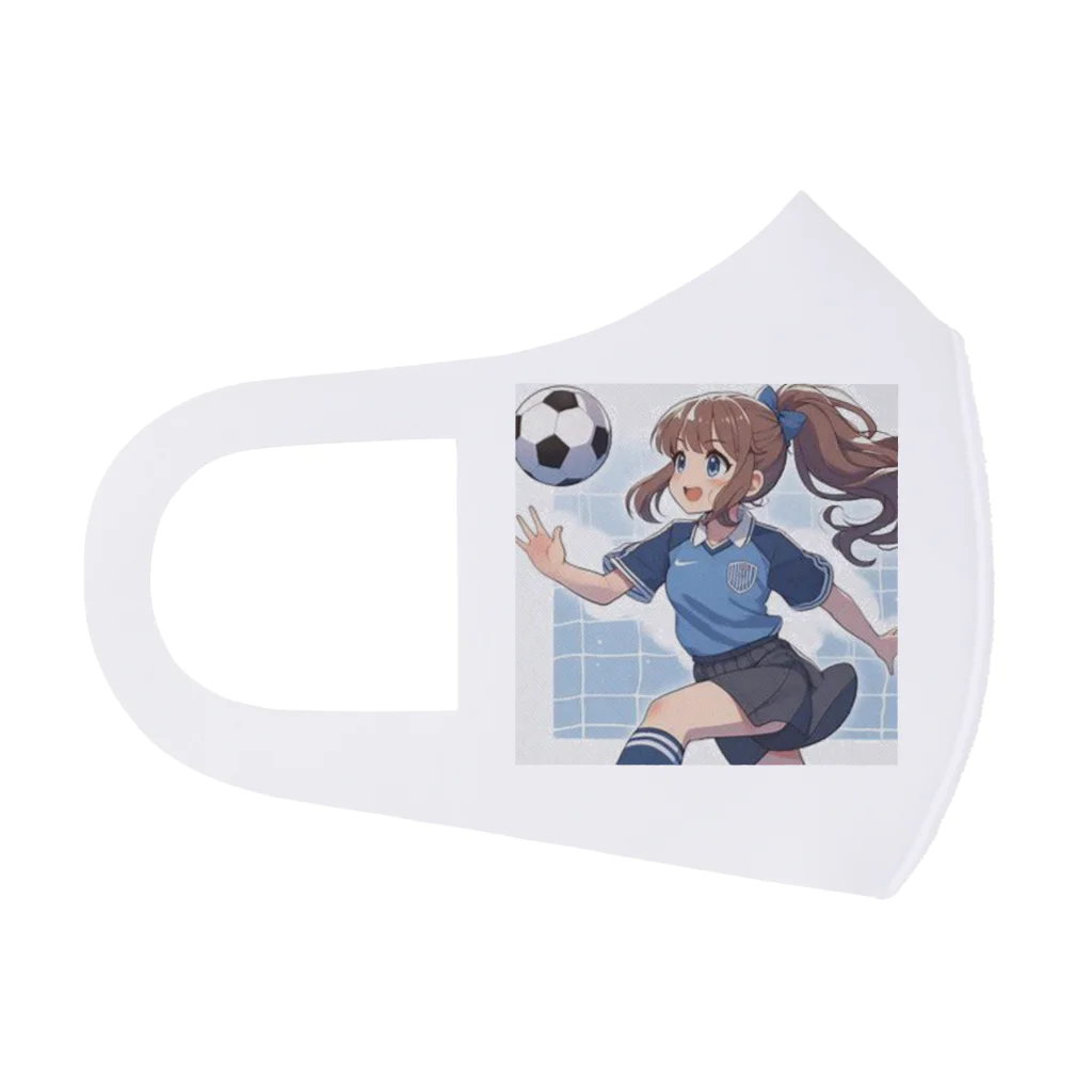 RYO14silviaの楽しくフットサルしているポニーテールの女の子 Face Mask