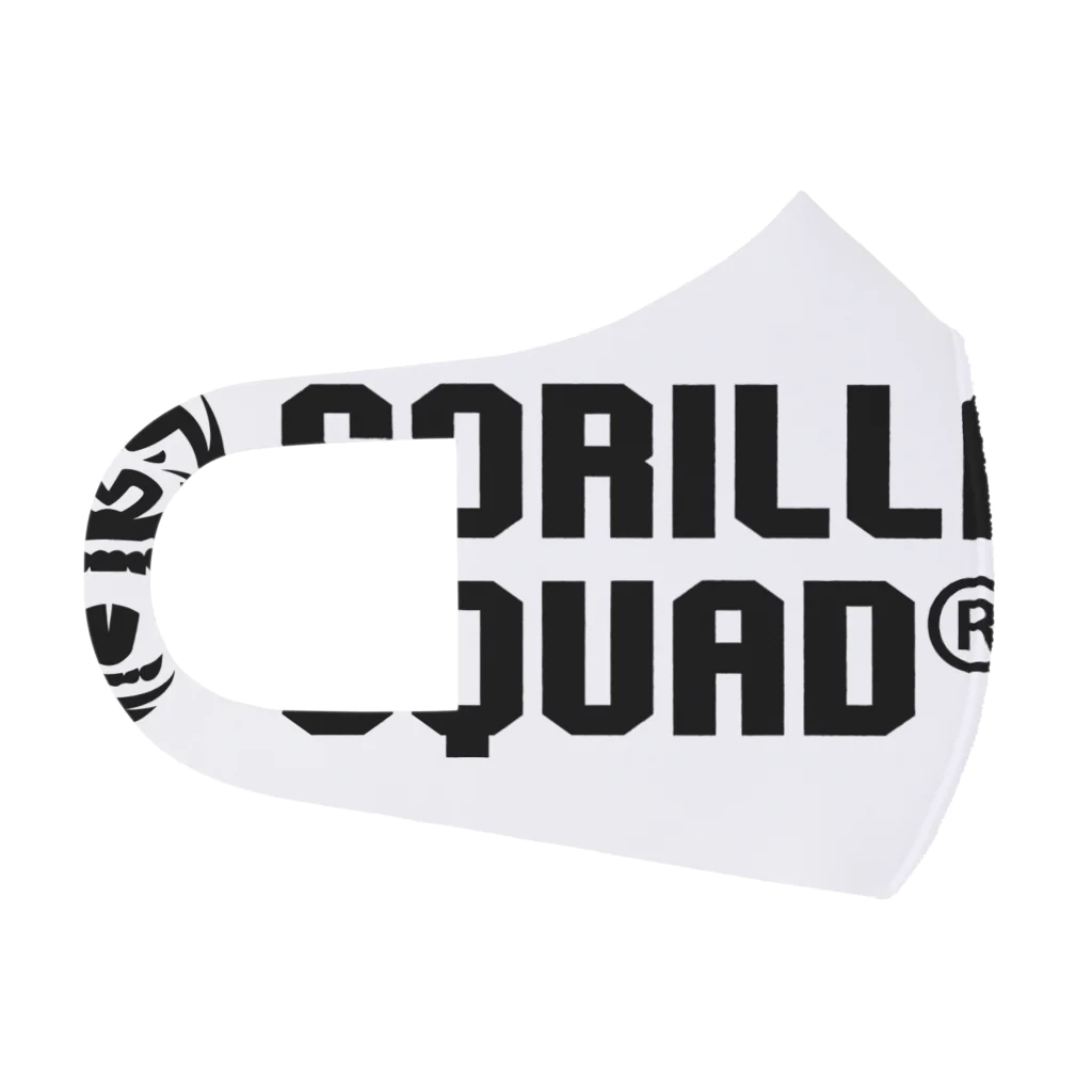 GORILLA SQUAD 公式ノベルティショップのGORILLA SQUAD ロゴ黒 フルグラフィックマスク