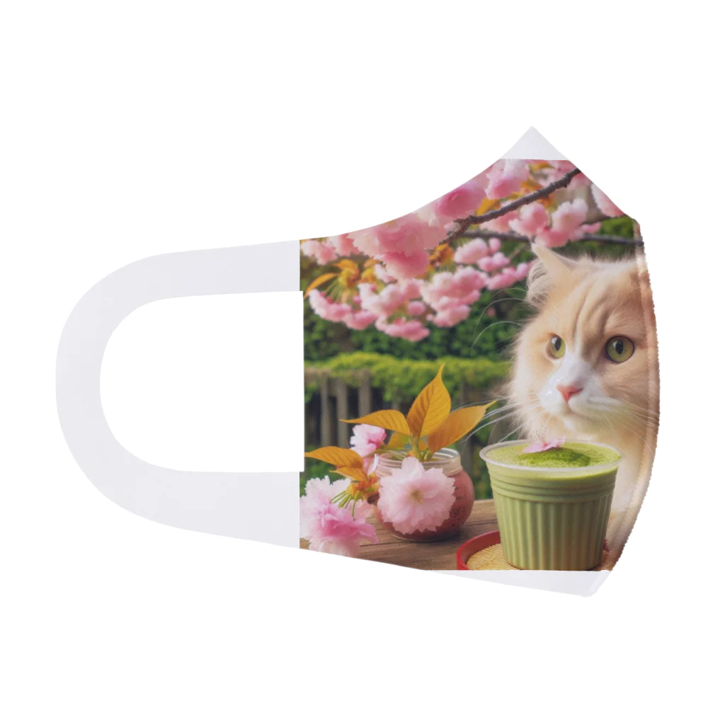 猫と紡ぐ物語の春の訪れを告げる桜満開 Face Mask