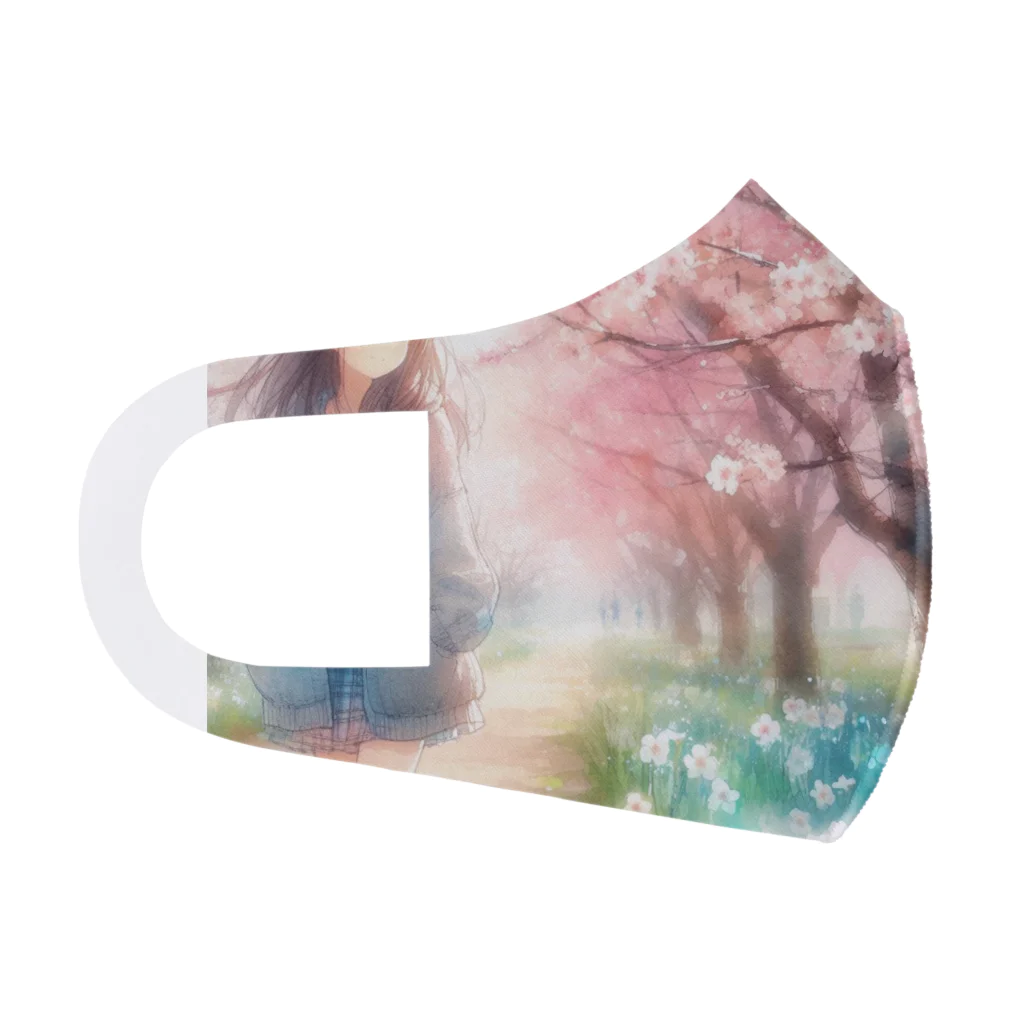 終わらない夢🌈の桜ある風景🌸 フルグラフィックマスク