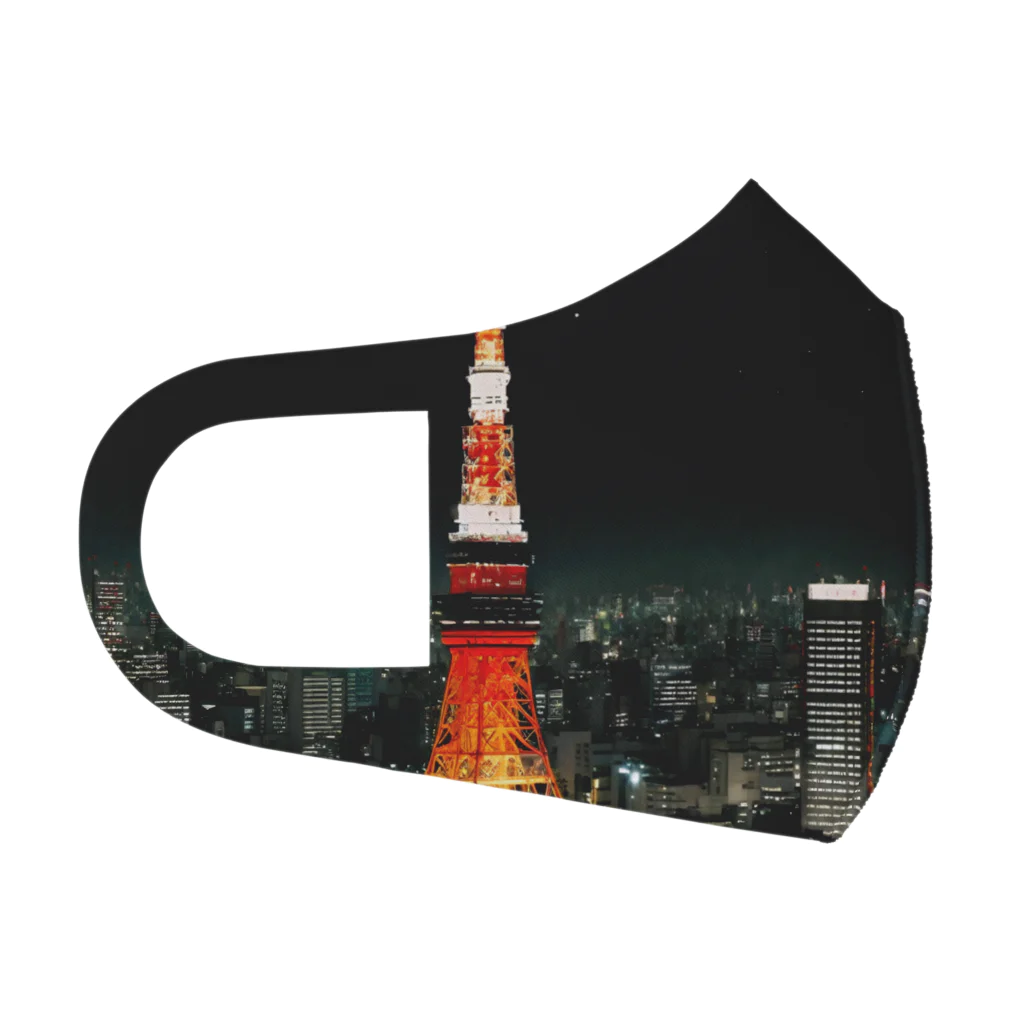 ウェブエンパイアの夜景～大都会・東京の夜～ Face Mask
