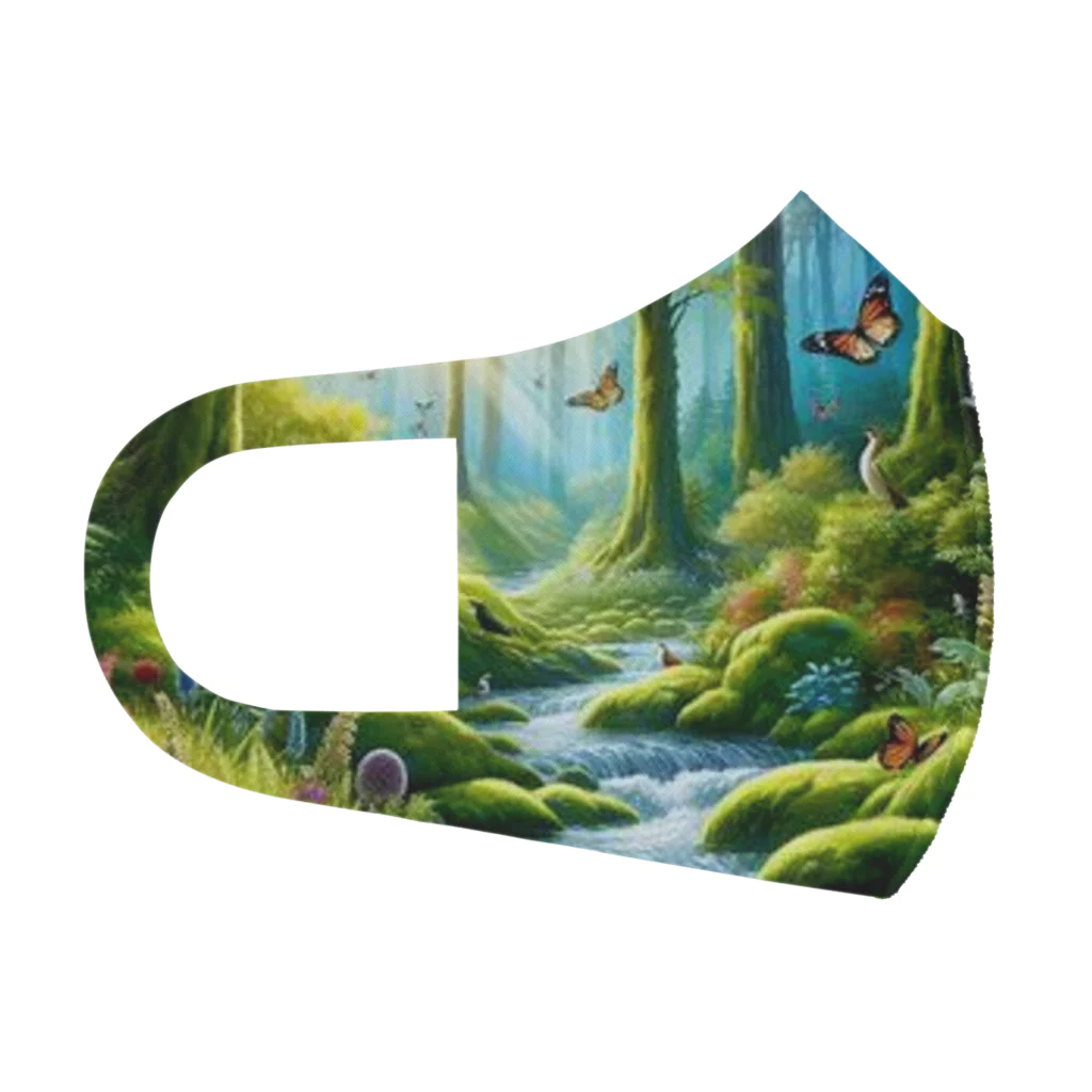 Rパンダ屋の「幻想的な森」グッズ フルグラフィックマスク