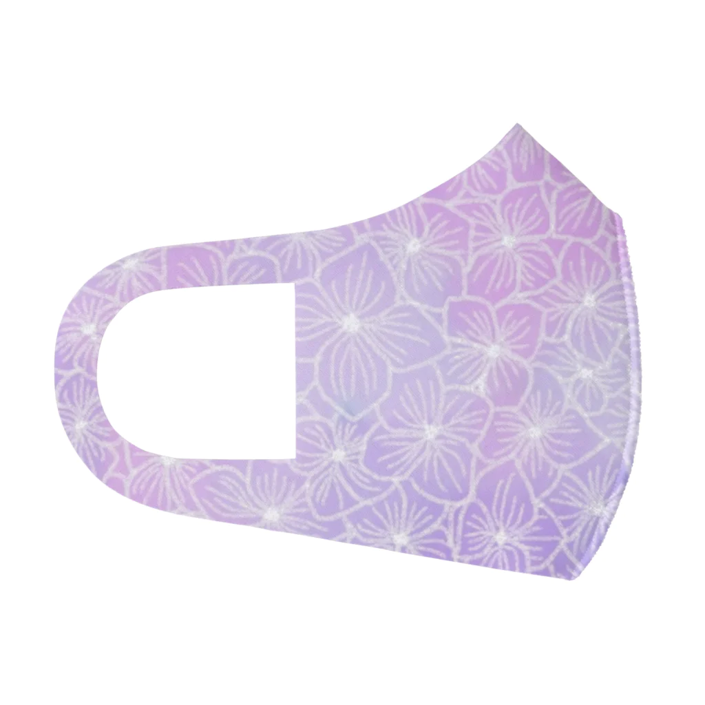 あゆみの紫陽花の海 ピンク Face Mask