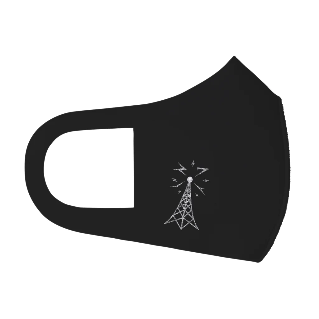 白鳥堂(しろとりどう)のS.W.A.n.T.　ロゴマスク白×黒 フルグラフィックマスク
