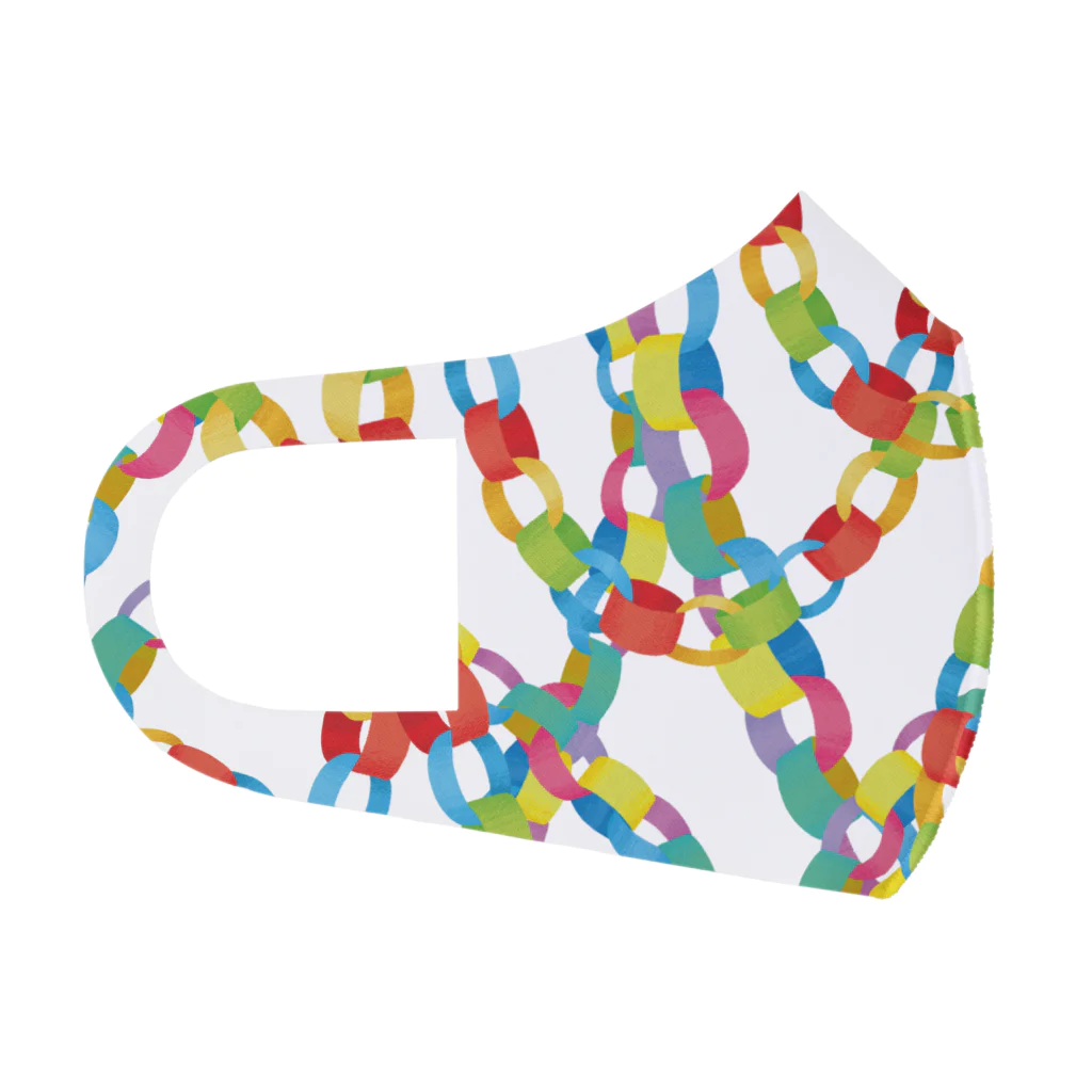 utanogoodsのpaper chain フルグラフィックマスク