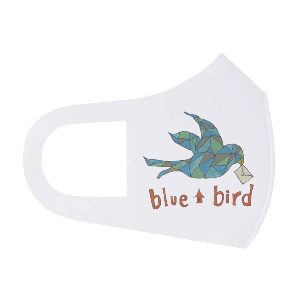 モコモコミュージアムのblue bird Face Mask