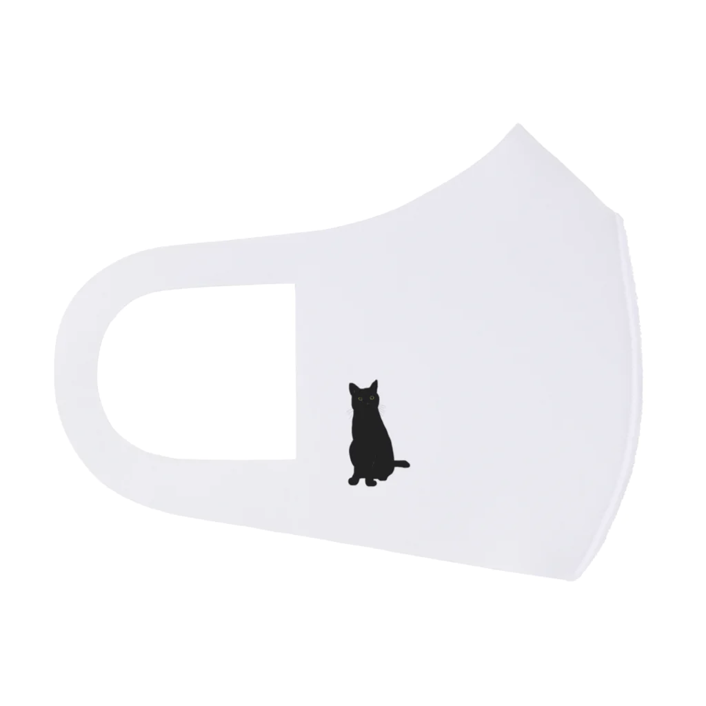 小鳥と映画館の黒猫の行進 フルグラフィックマスク