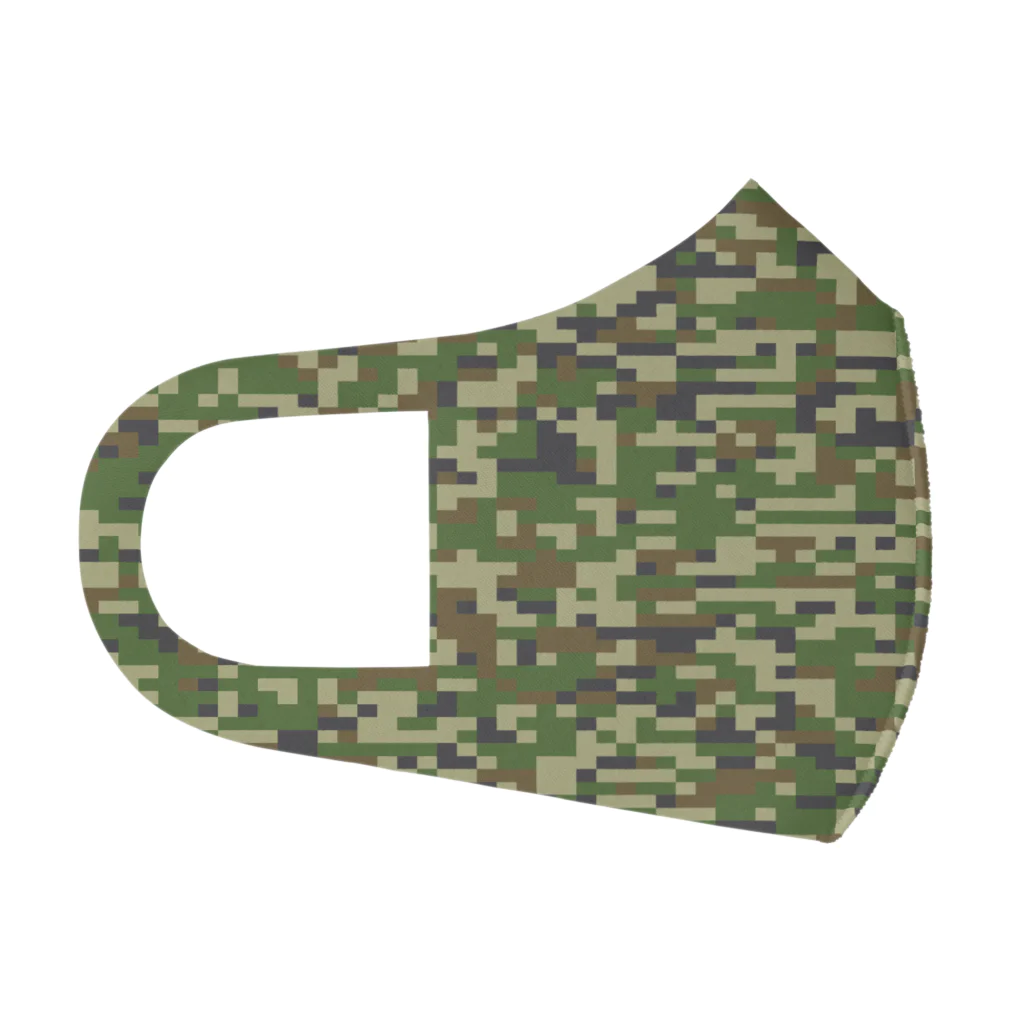 Military Casual LittleJoke のPixCamo Woodland Low visibility Face Mask