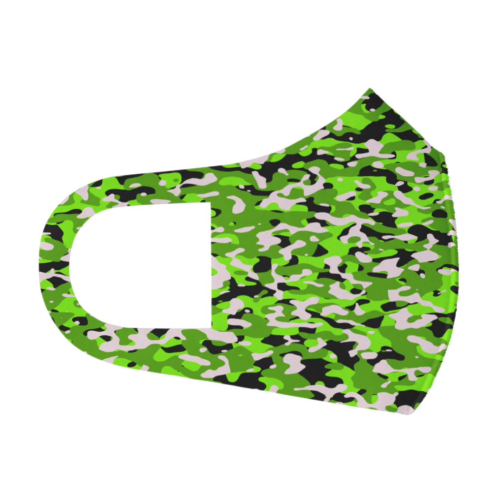 Military Casual LittleJoke のCasualCamo LimeGreen カジュアル迷彩 黄緑色 フルグラフィックマスク