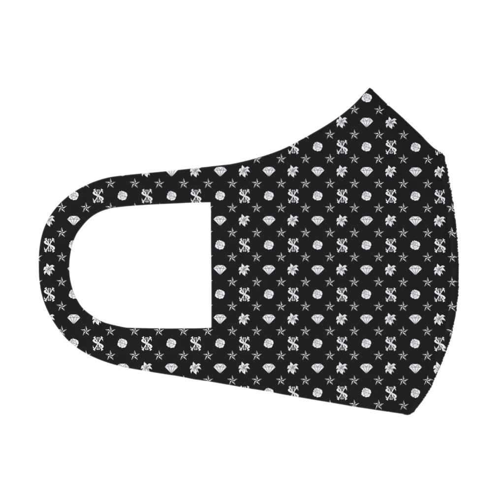 SIXISのSIXIS GEOMETRIC PATTERN BLACK. Face Mask