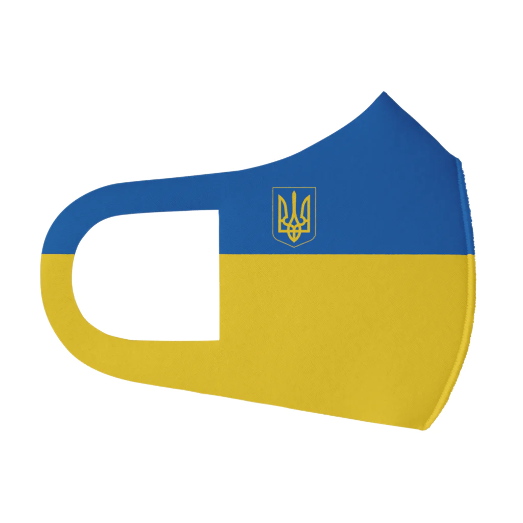 独立社PR,LLCのウクライナ国旗マスク  Save Ukraine 풀 그래픽 마스크