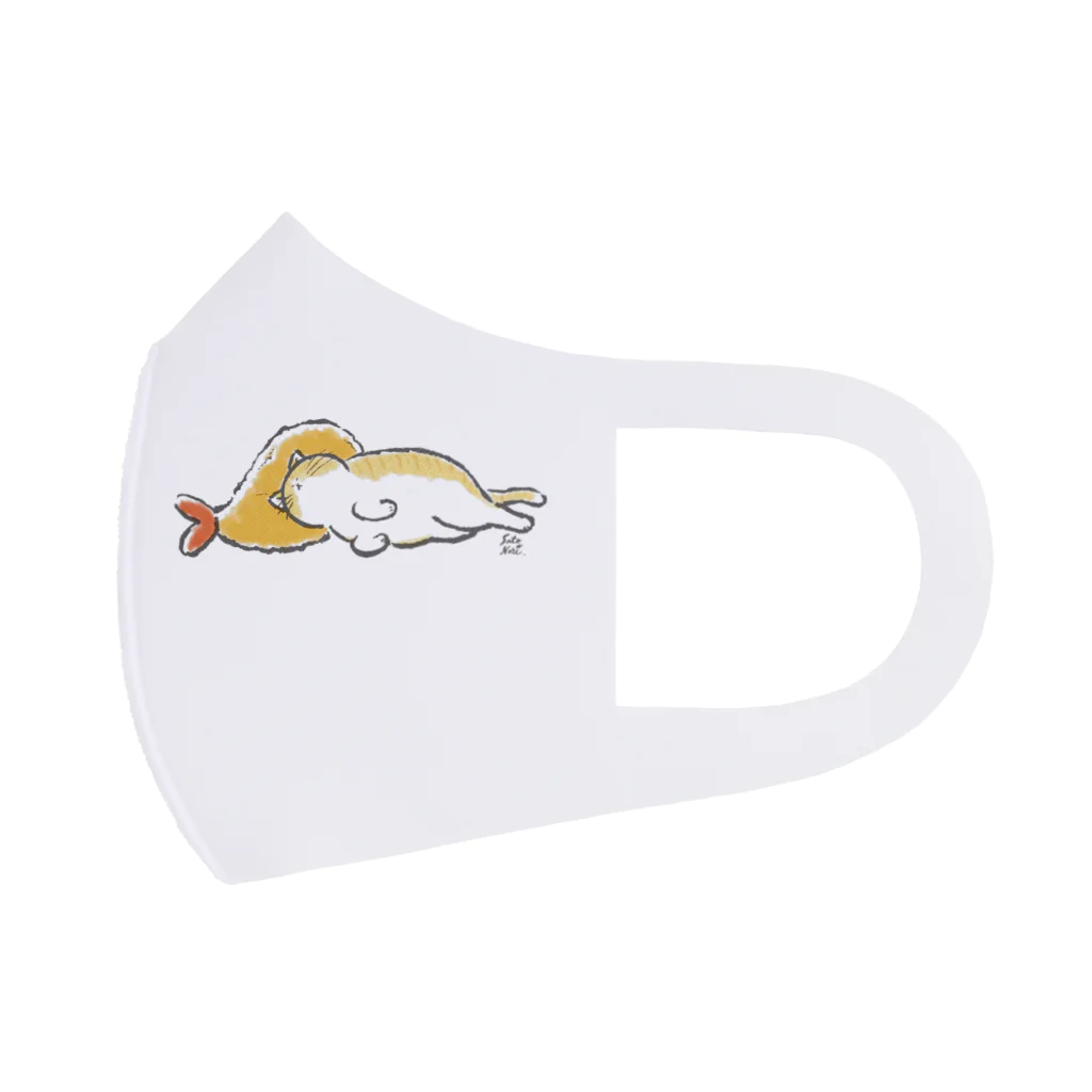 サトウノリコ*のピスピスゆーて寝るネコ【茶白】 フルグラフィックマスク
