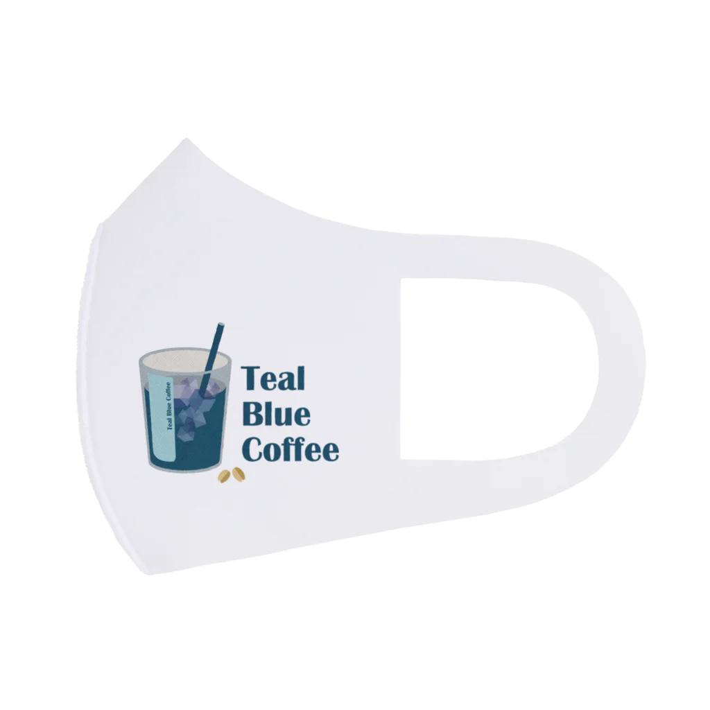 Teal Blue Coffeeのアイスコーヒーをどうぞ Face Mask