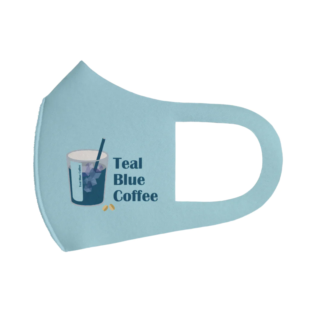 Teal Blue Coffeeのアイスコーヒーをどうぞ Face Mask