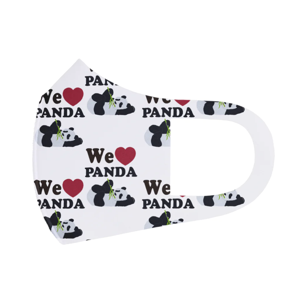 キッズモード某のwe love パンダ総柄 フルグラフィックマスク