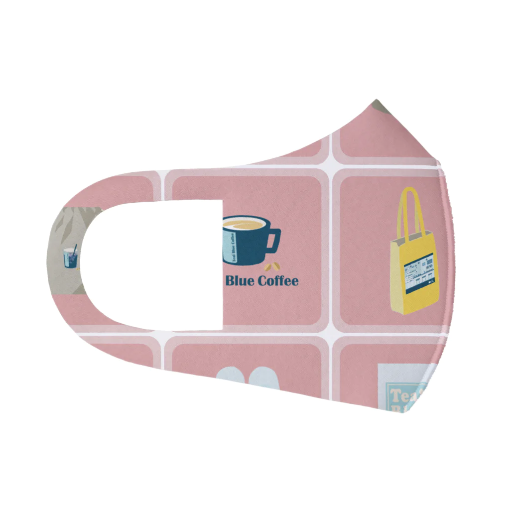 Teal Blue CoffeeのTealBlueItems _Cube PINK Ver. Face Mask