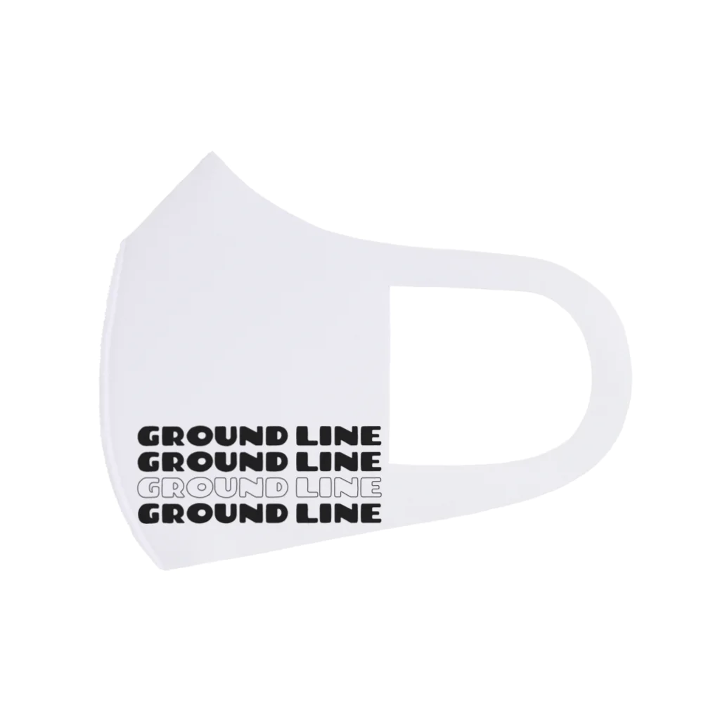  サッカー＠GROUND LINEのGROUNDLINEロゴ Face Mask