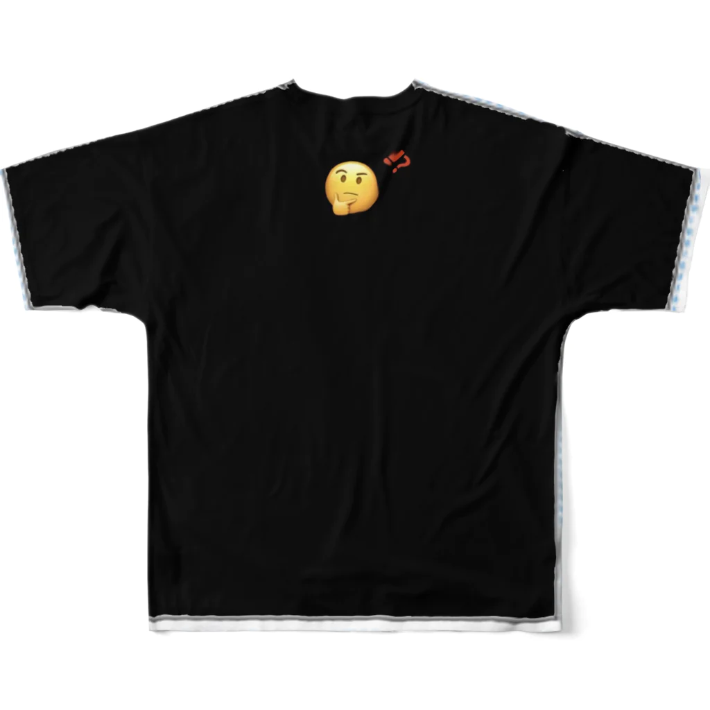 薈.collectionのん🤔⁉️Tシャツ黒バージョン フルグラフィックTシャツの背面