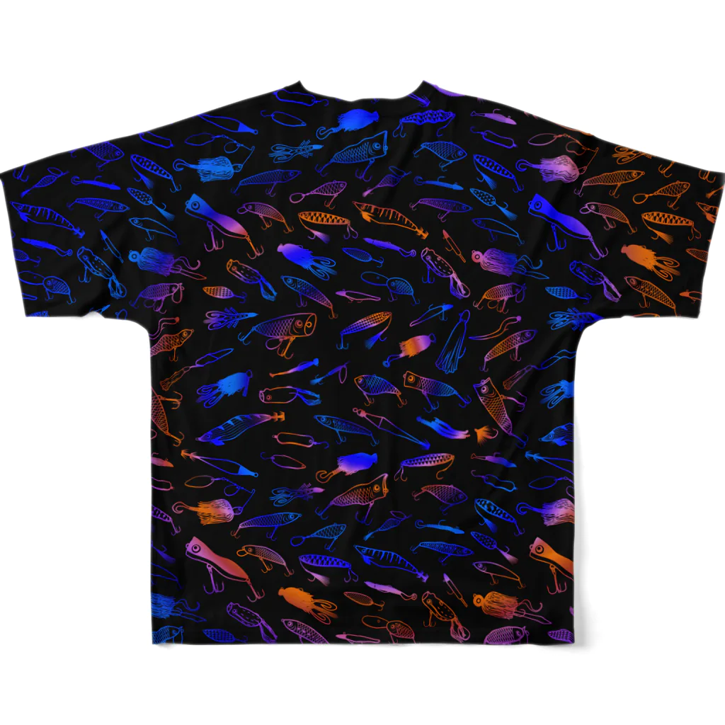 猫と釣り人のLURE_3K_3_FGT All-Over Print T-Shirt :back