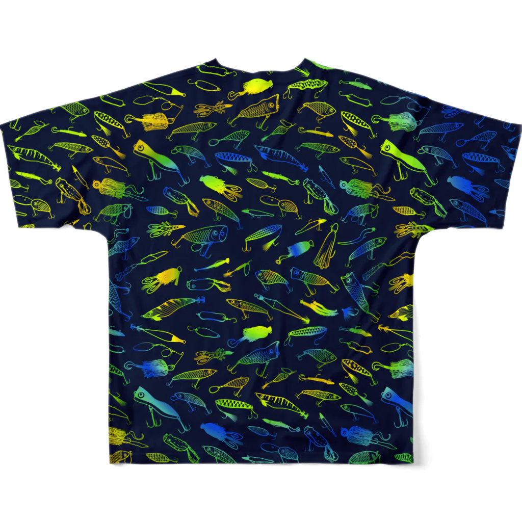 猫と釣り人のLURE_2IB_FGT All-Over Print T-Shirt :back