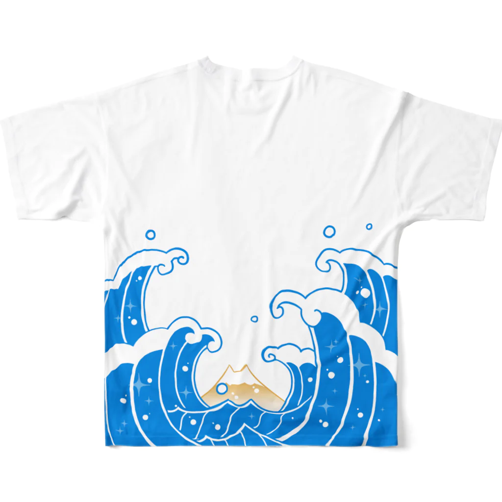 ケモミミちゃん屋のケモミミちゃんフィッシュTシャツ All-Over Print T-Shirt :back