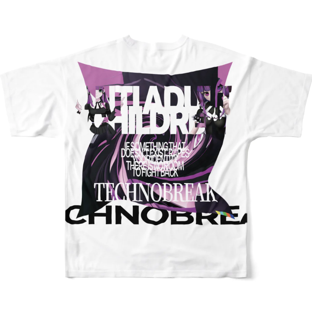 ANTI ADDULT CHILDREN®のTECHNOBREAK /FULL GRAFIC Tee フルグラフィックTシャツの背面